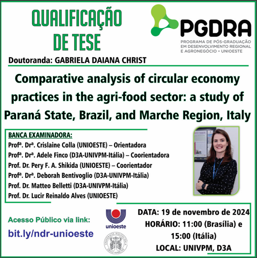 Qualificação de Tese de Gabriela Daiana Christ